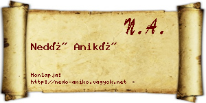 Nedó Anikó névjegykártya
